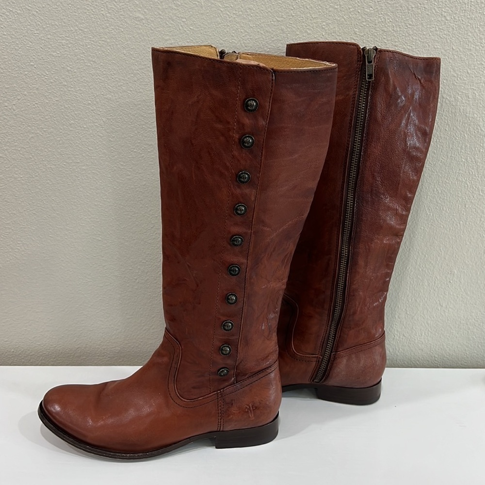 Frye Tall Camel Leather Riding Boots